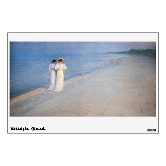 Kroyer - Summer Evening on Skagen Beach Wall Decal (Front)