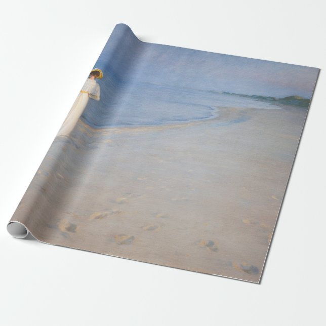 Kroyer - Summer Evening on Skagen Beach Wrapping Paper (Unrolled)