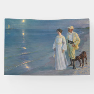 Kroyer - The Artist and his Wife on the Beach Banner