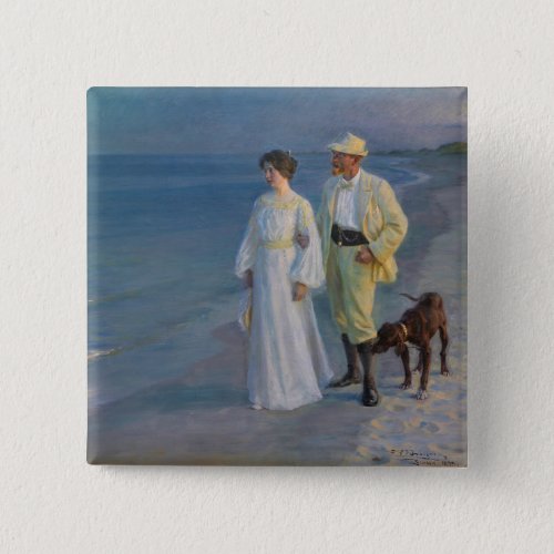 Kroyer _ The Artist and his Wife on the Beach Button