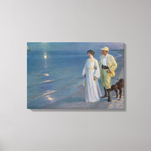 Kroyer _ The Artist and his Wife on the Beach Canvas Print