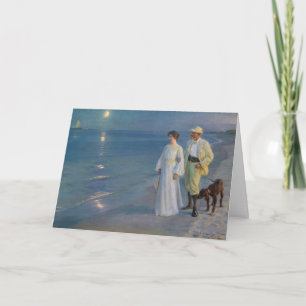Kroyer - The Artist and his Wife on the Beach Card