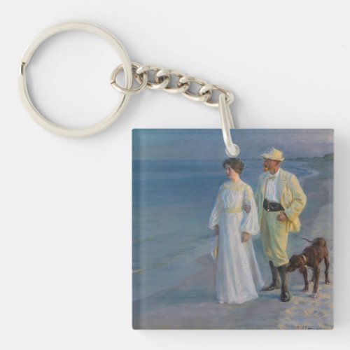 Kroyer _ The Artist and his Wife on the Beach Keychain