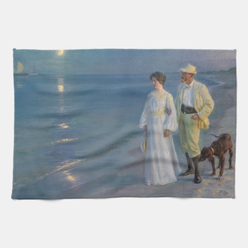 Kroyer _ The Artist and his Wife on the Beach Kitchen Towel