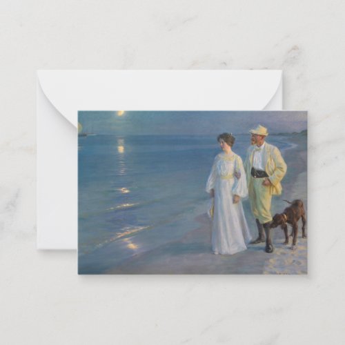 Kroyer _ The Artist and his Wife on the Beach Note Card