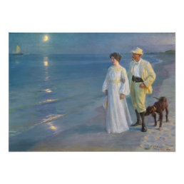 Kroyer - The Artist and his Wife on the Beach Photo Print