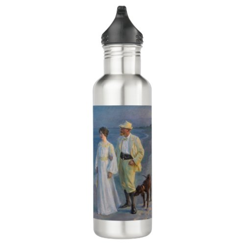 Kroyer _ The Artist and his Wife on the Beach Stainless Steel Water Bottle