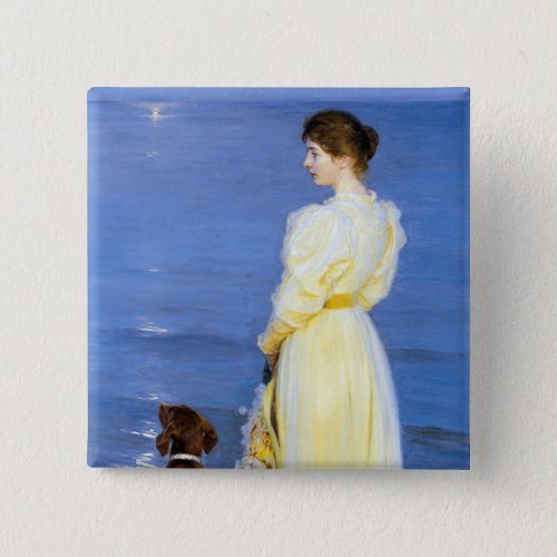 Kroyer _ The Artists Wife and Dog by the Shore Button