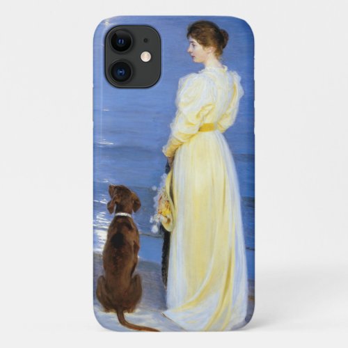 Kroyer _ The Artists Wife and Dog by the Shore iPhone 11 Case