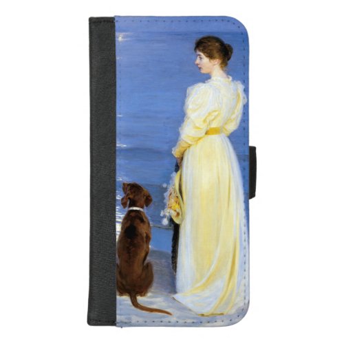 Kroyer _ The Artists Wife and Dog by the Shore iPhone 87 Plus Wallet Case