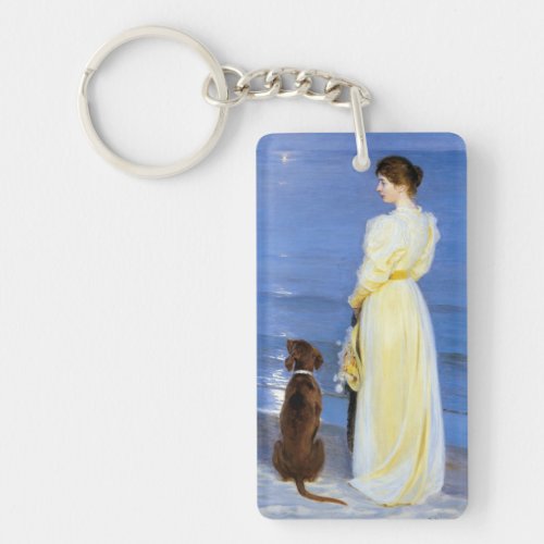 Kroyer _ The Artists Wife and Dog by the Shore Keychain