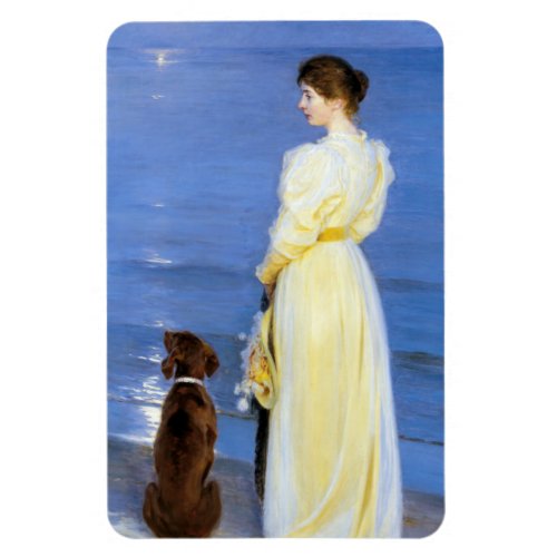 Kroyer _ The Artists Wife and Dog by the Shore Magnet