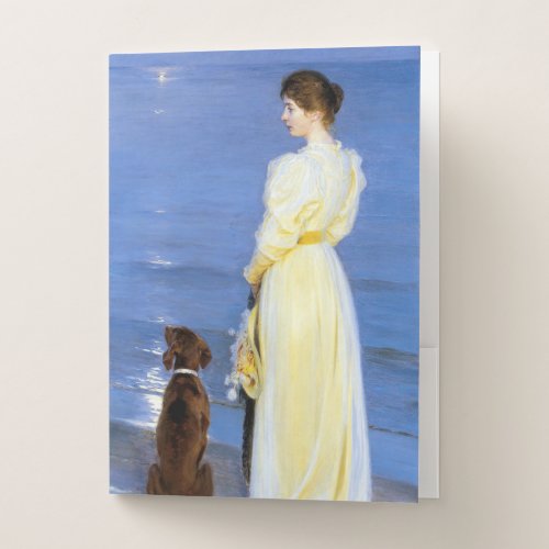 Kroyer _ The Artists Wife and Dog by the Shore Pocket Folder