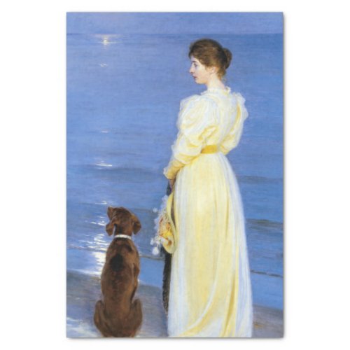 Kroyer _ The Artists Wife and Dog by the Shore Tissue Paper