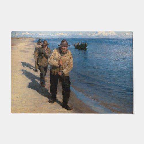 Kroyer _ Three Fishermen Pulling a Boat Doormat