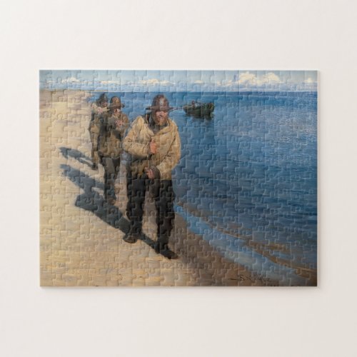 Kroyer _ Three Fishermen Pulling a Boat Jigsaw Puzzle