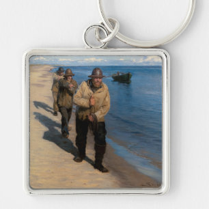 Kroyer - Three Fishermen Pulling a Boat Keychain