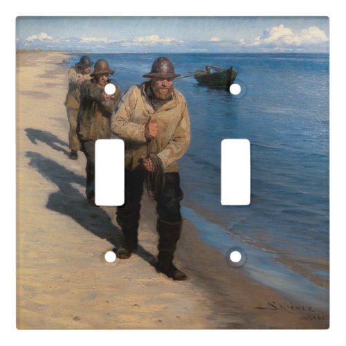 Kroyer _ Three Fishermen Pulling a Boat Light Switch Cover