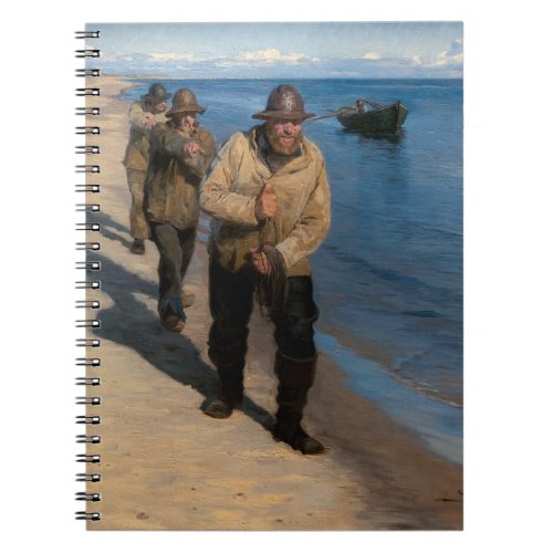 Kroyer _ Three Fishermen Pulling a Boat Notebook