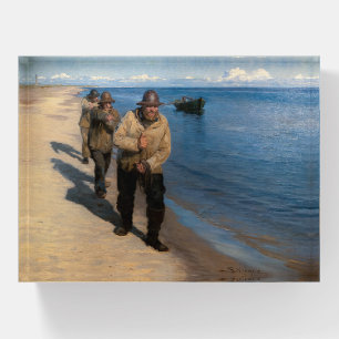 Kroyer - Three Fishermen Pulling a Boat Paperweight