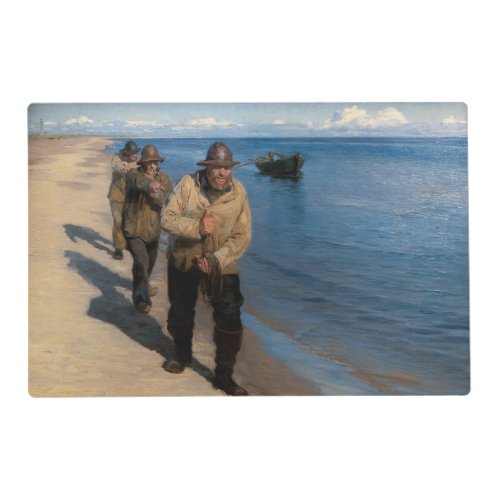 Kroyer _ Three Fishermen Pulling a Boat Placemat