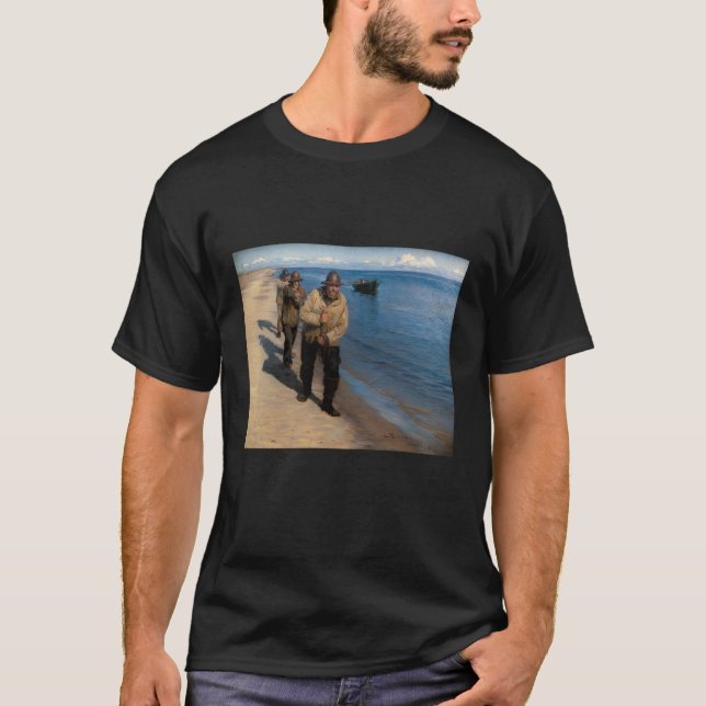Kroyer - Three Fishermen Pulling a Boat T-Shirt (Front)