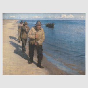 Kroyer - Three Fishermen Pulling a Boat Tissue Paper