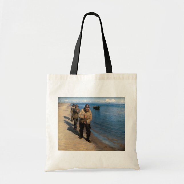 Kroyer - Three Fishermen Pulling a Boat Tote Bag (Front)