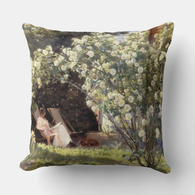 Kroyer's Les Roses Throw Pillow (Front)