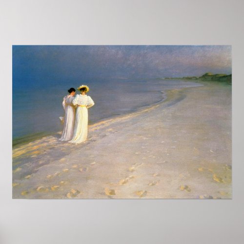 Kroyers Summer Afternoon on Skagen Beach Poster