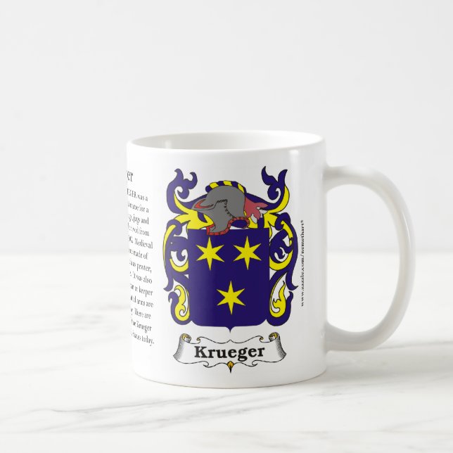 Krueger, Origin, Meaning and the Crest Coffee Mug (Right)