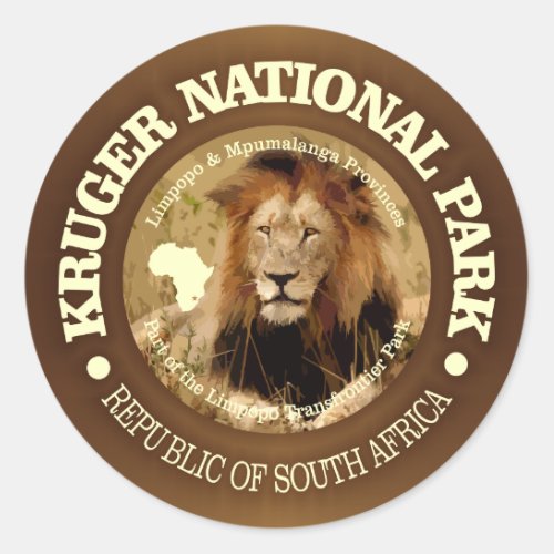 Kruger National Park C Classic Round Sticker