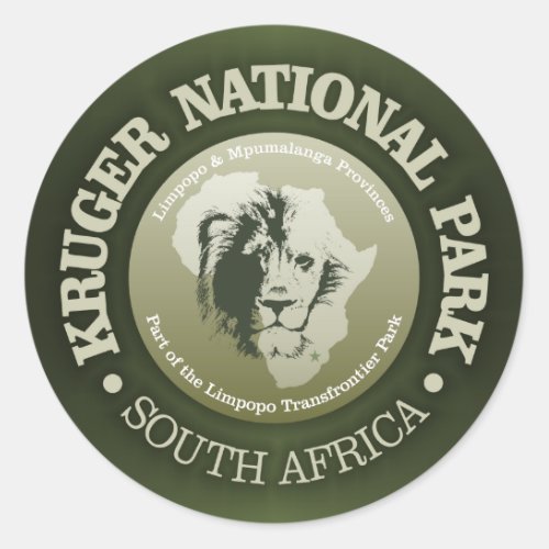 Kruger National Park Classic Round Sticker