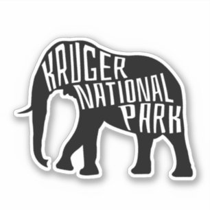 Kruger National Park, Elephant Outline - Travel Sticker