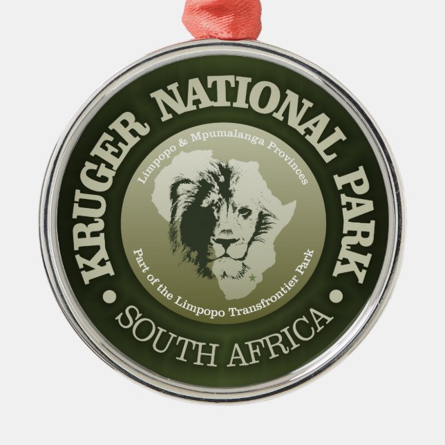 Kruger National Park Metal Ornament (Front)