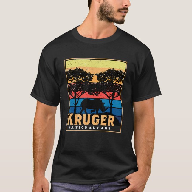 Kruger National Park Safari Rhino Africa Big Five  T-Shirt (Front)