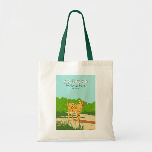 Kruger National Park Serval Travel Art Vintage Tote Bag