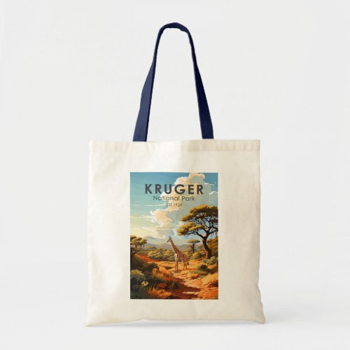 Kruger National Park South Africa Giraffe Vintage Tote Bag