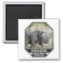Kruger National Park South Africa Rhino Watercolor Magnet