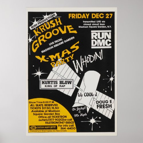 Krush Groove Christmas Party Poster