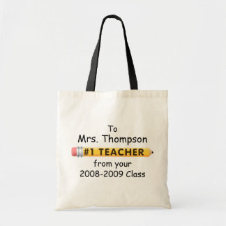 KRW #1 Teacher Custom Name and Date Tote Bag