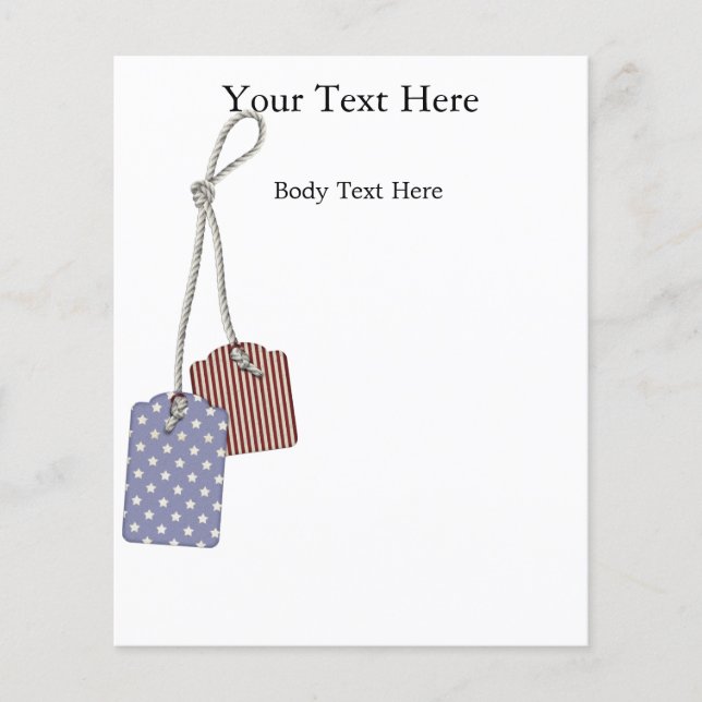 KRW Americana Tags Small Flyer Template (Front)