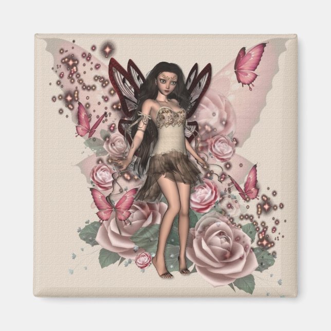 KRW Antique Rose Faery Magnet (Front)