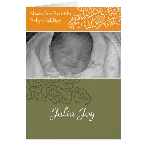 custom baby announcement cards