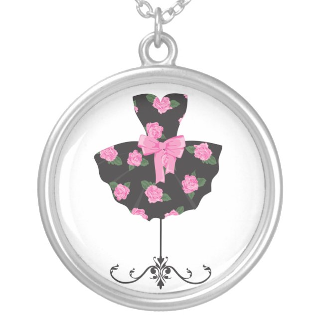 KRW Ballerina Rose Keepsake Necklace (Front)