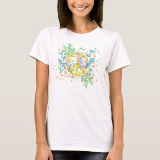 KRW Beautiful Butterfly Peace Symbol T-Shirt