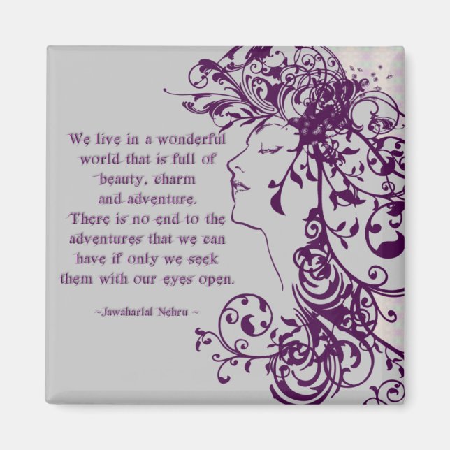 KRW Beauty Flourishes Quote Magnet (Front)