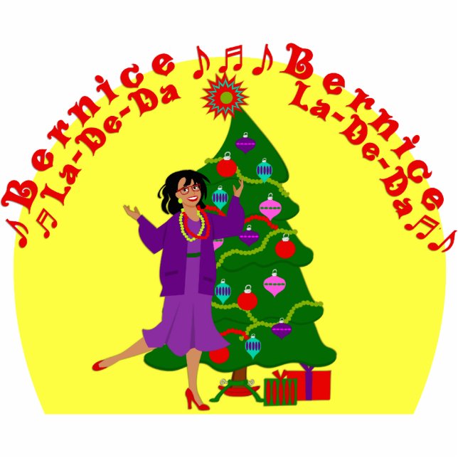 KRW Bernice La De Da Funny Christmas Display Cutout (Front)