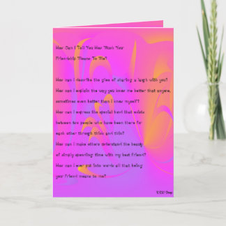 KRW Best Friend Card