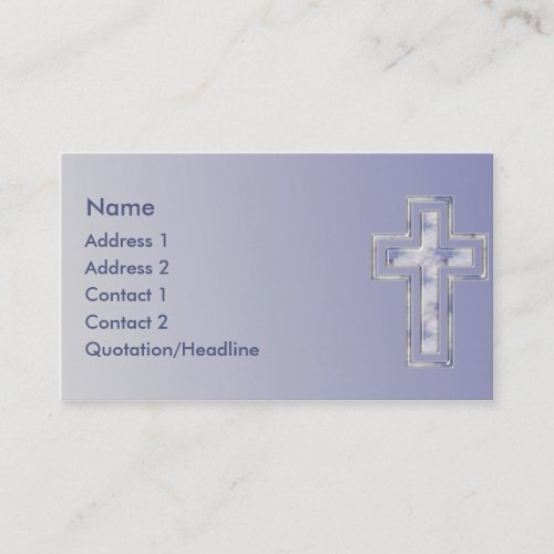 KRW Blue Cross Christian Custom Business Card